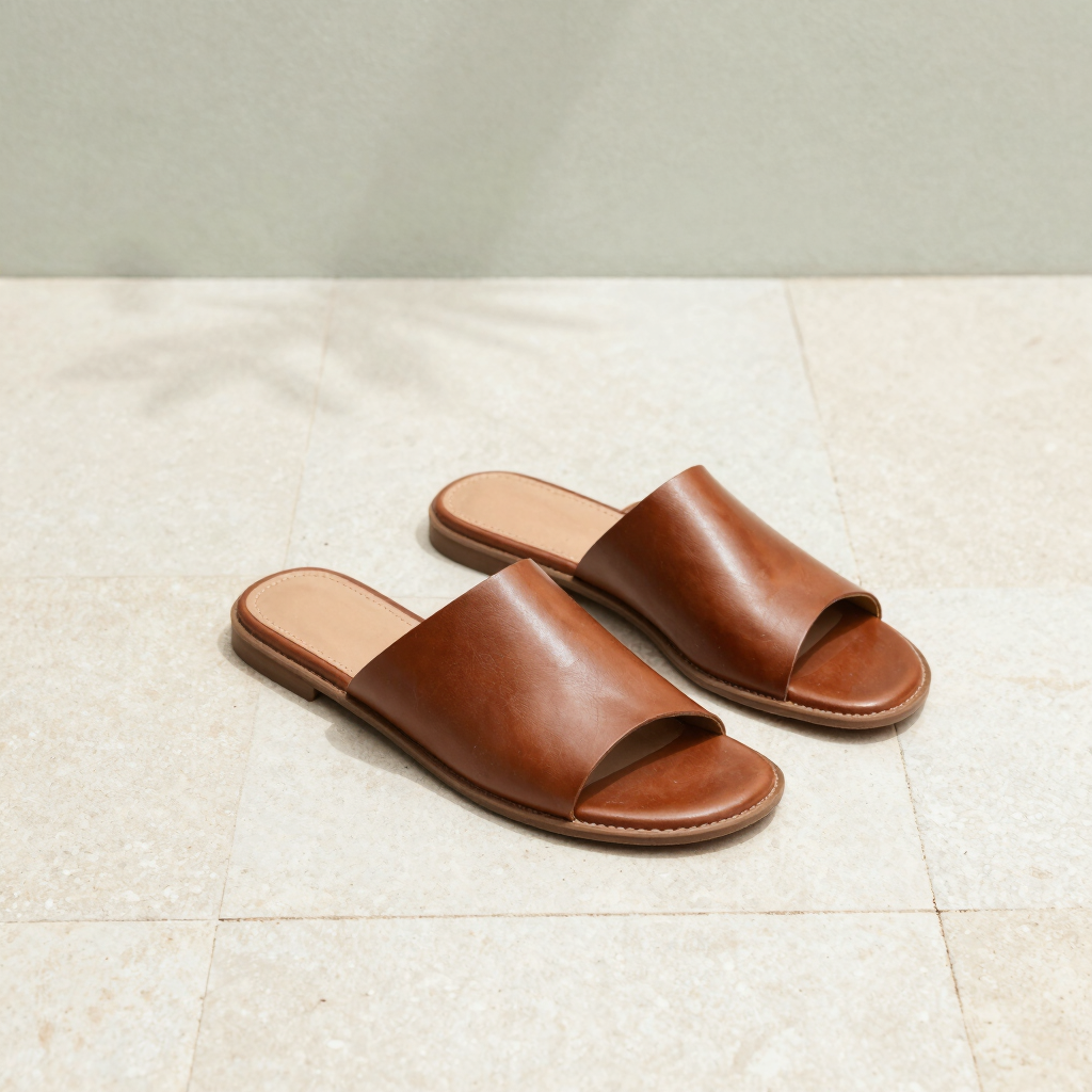 Sandalias Planas de Cuero