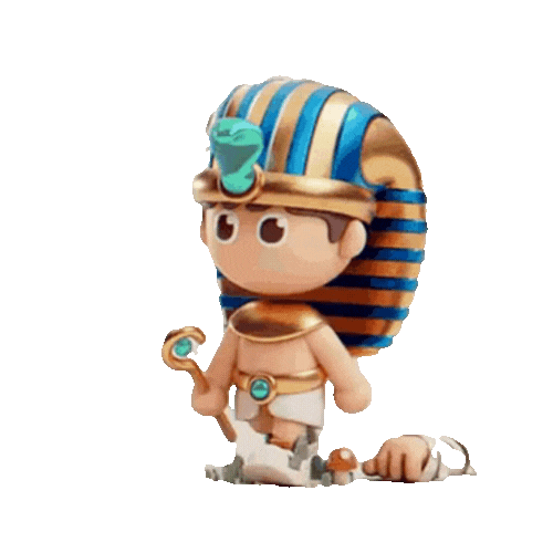 a cartoon character with a hat and a hat on