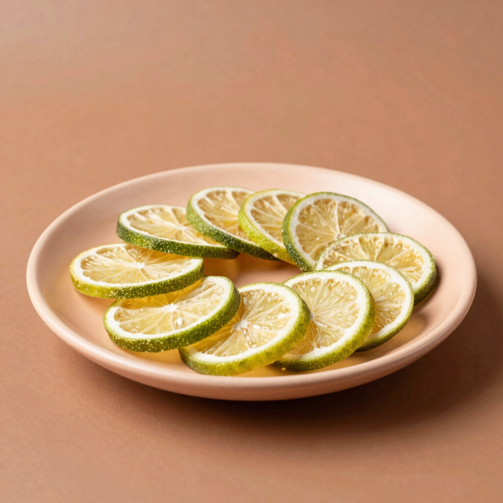 Rondelle de citron vert déshydraté