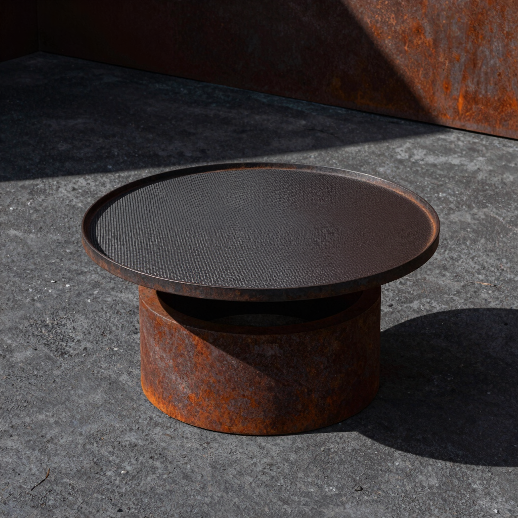 Forge Fire Pit with Rust Base
