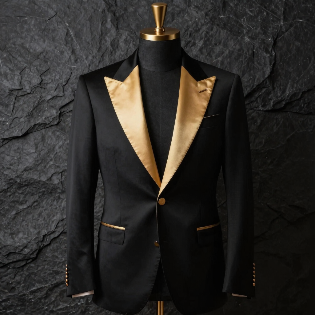 Gilded Silhouette Silk Tuxedo