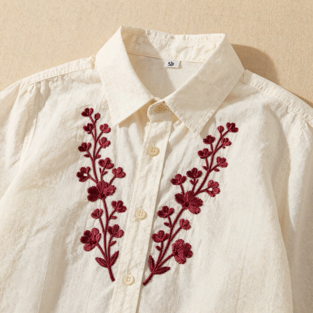 Wildflower Stem Embroidered Shirt