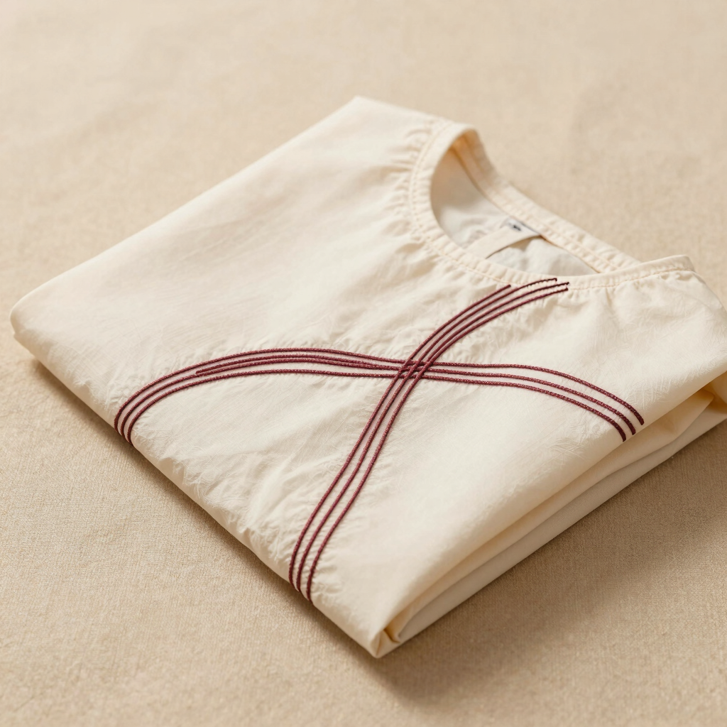 Abstract Contour Embroidered Blouse