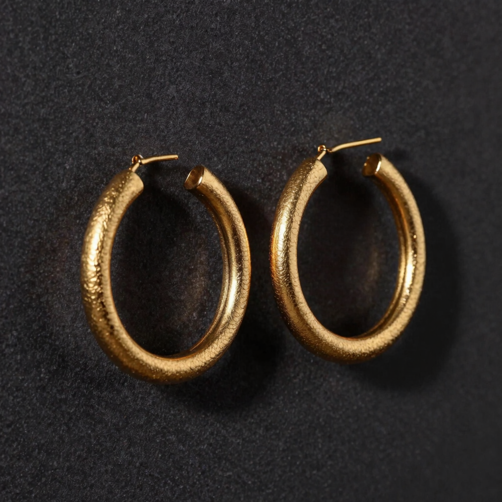 Eclipse Textured Hoop Earrings