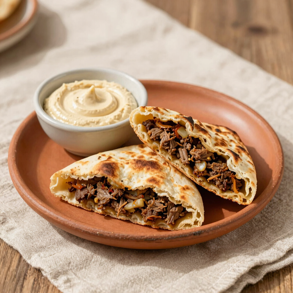 Crispy Beef Hawawshi Pitas