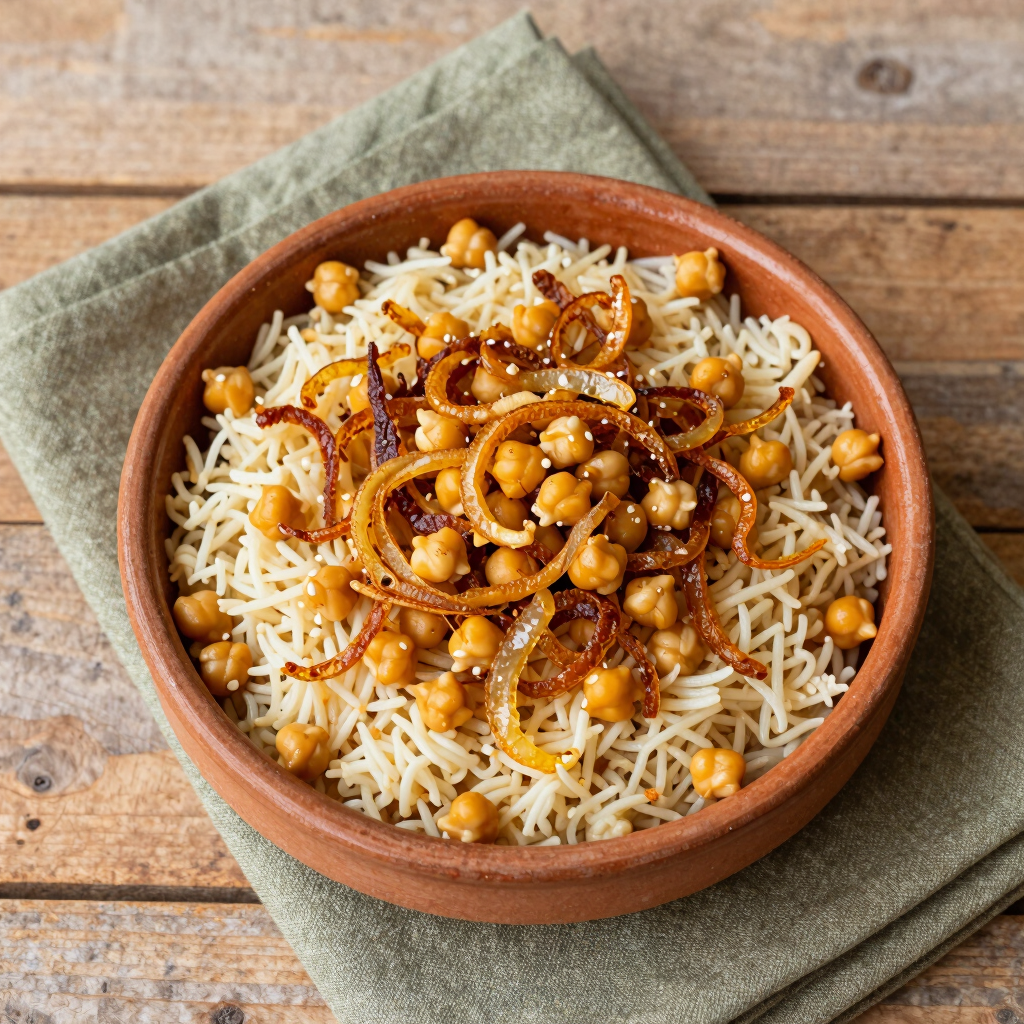 Classic Egyptian Koshary Bowl