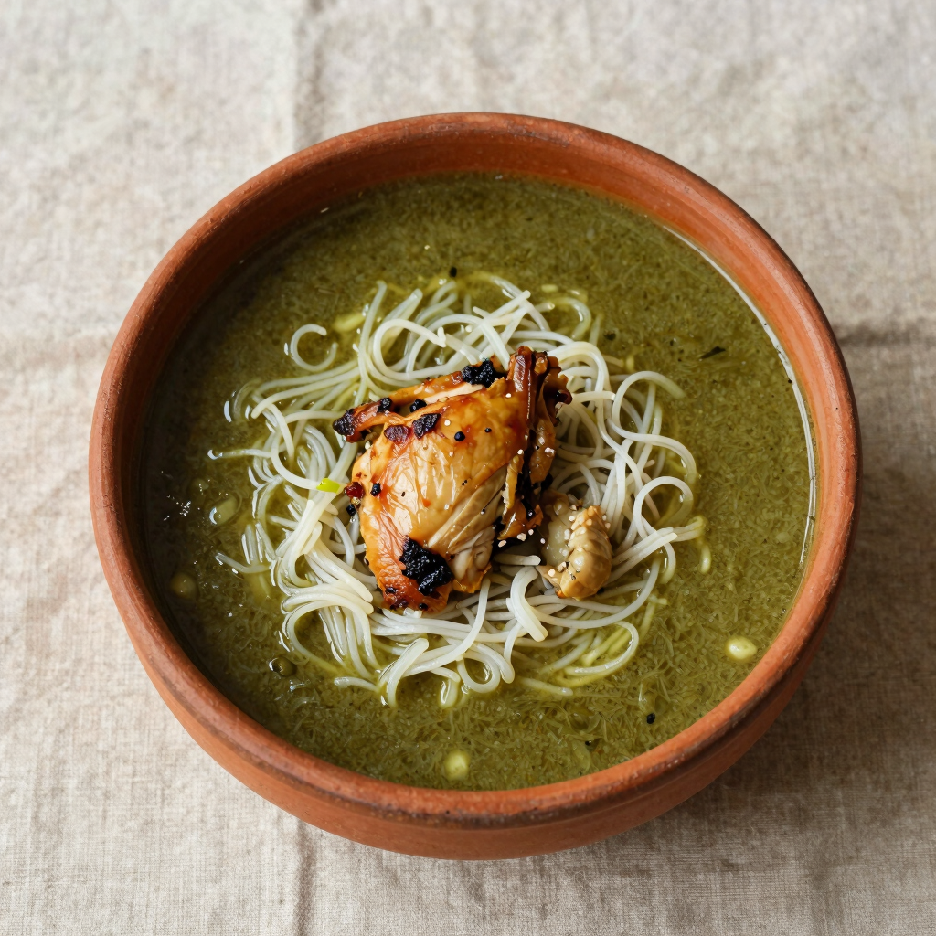 Molokhia with Rice and Chicken