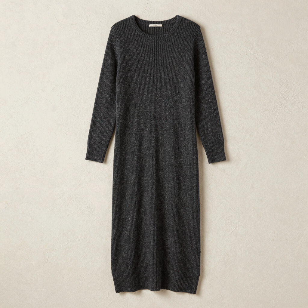 Ribbed Merino Maxi Dress