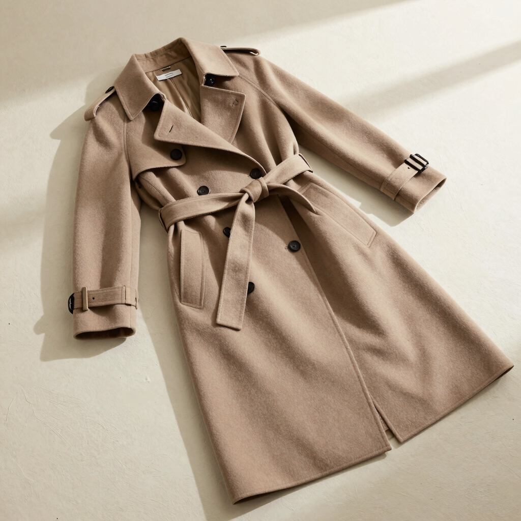Tailored Wool-Cashmere Trench Coat