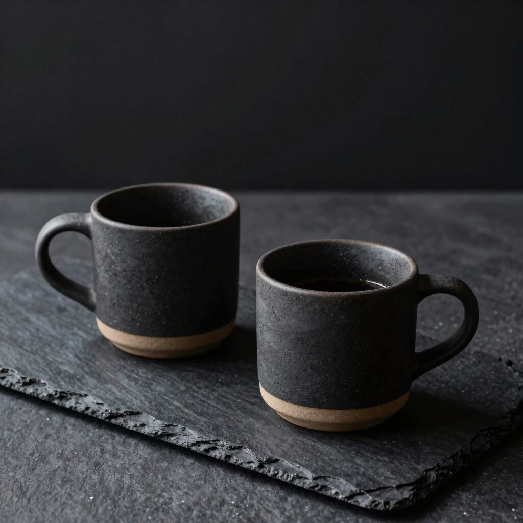 Raw Ceramic Espresso Set