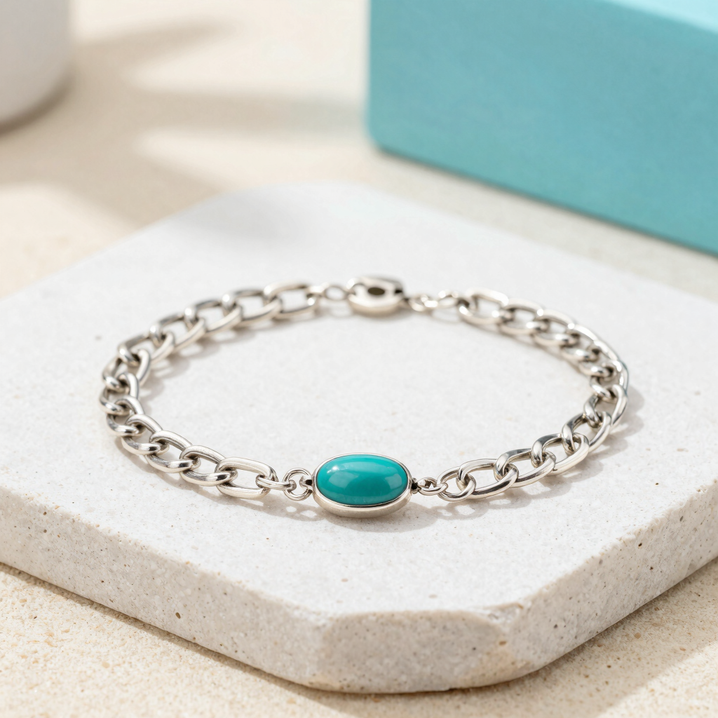 Tidal Enamel Chain Link Bracelet