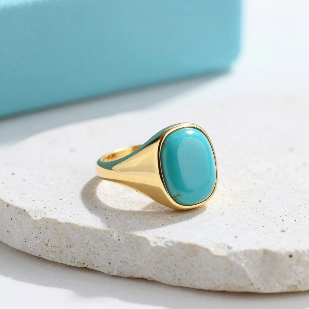 Solstice Turquoise Signet Ring