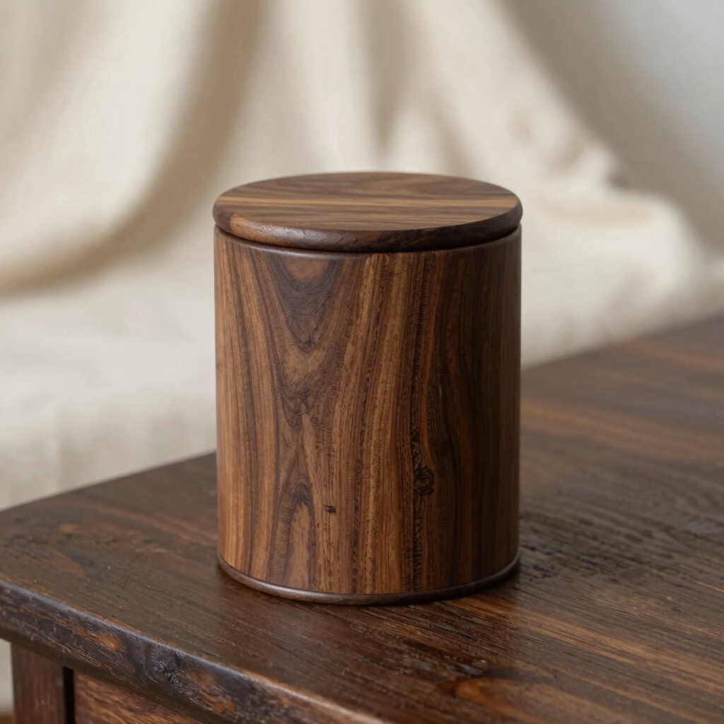 Walnut Wood Coffee Canister
