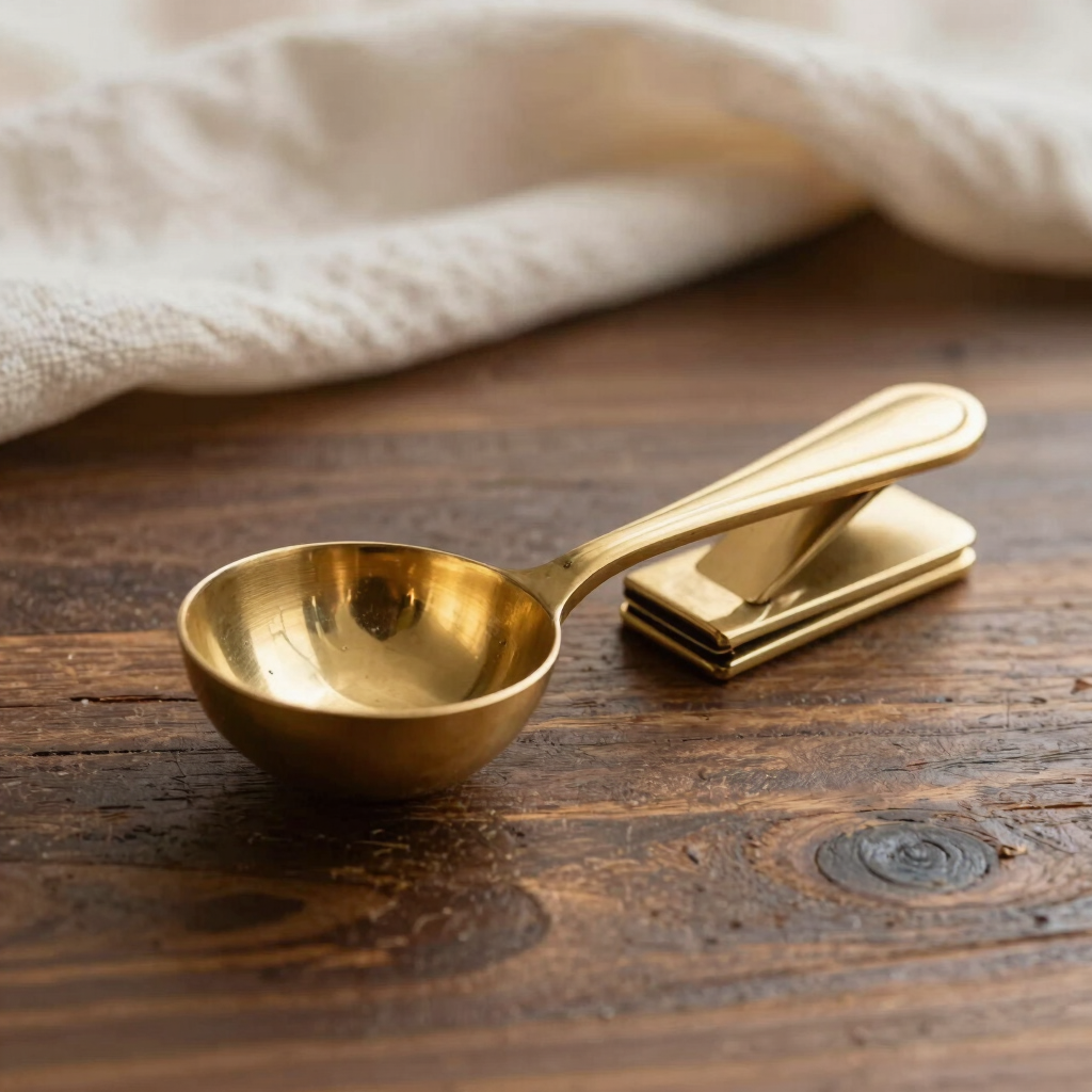 Solid Brass Scoop & Clip