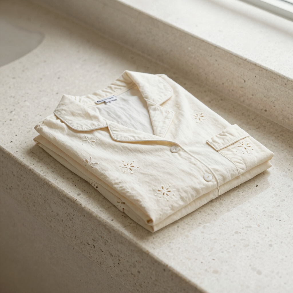 Min-Seo Cotton Eyelet Pyjamas