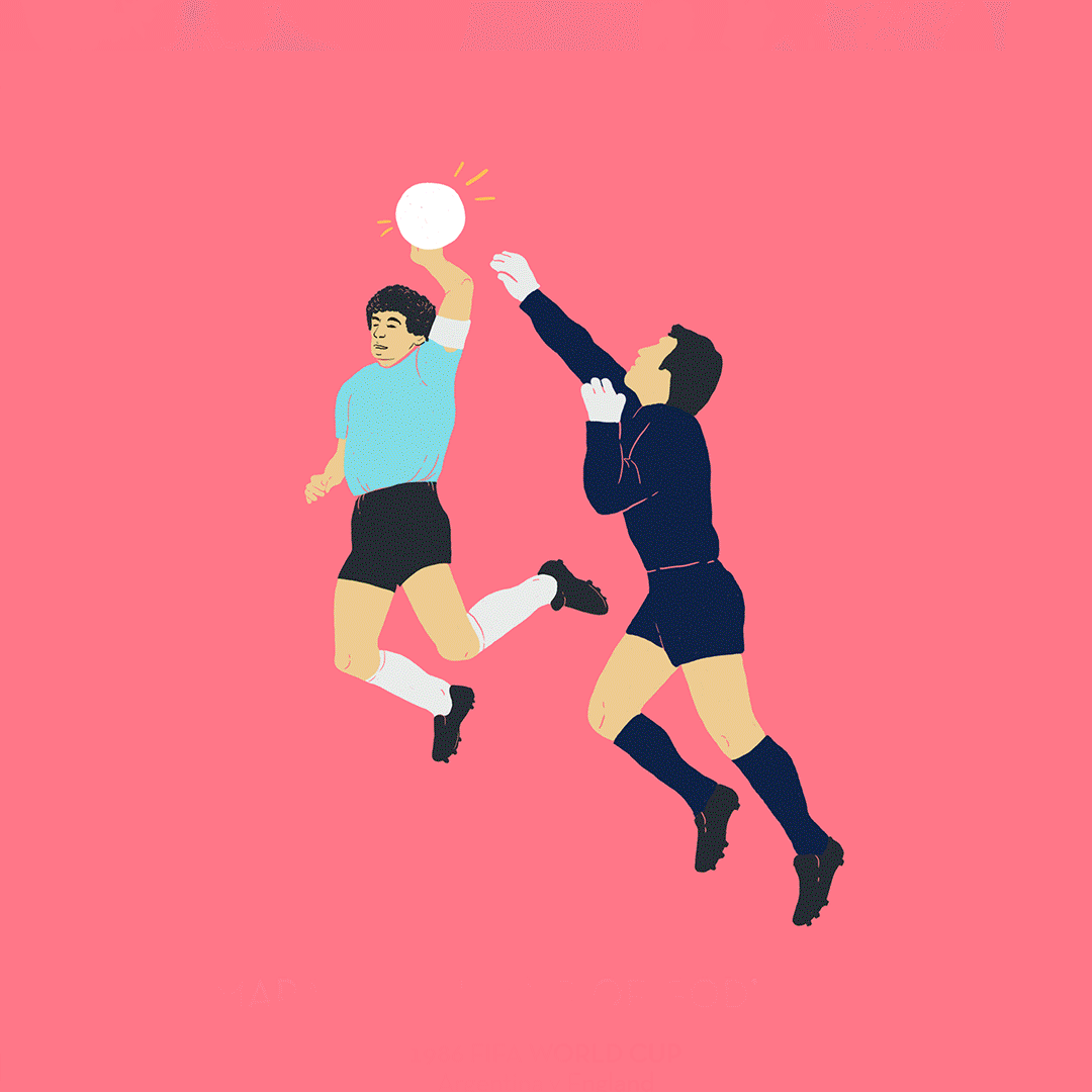 FIFA World Cup iconic moments illustraion