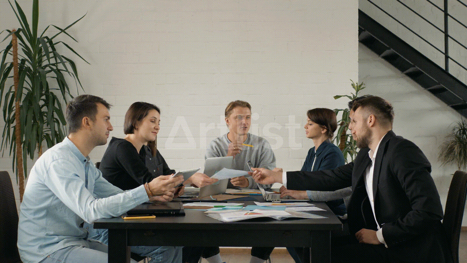 black and brown leather padded tub sofa