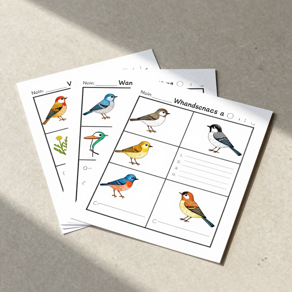 Backyard Birding Checklist & Activity Sheet