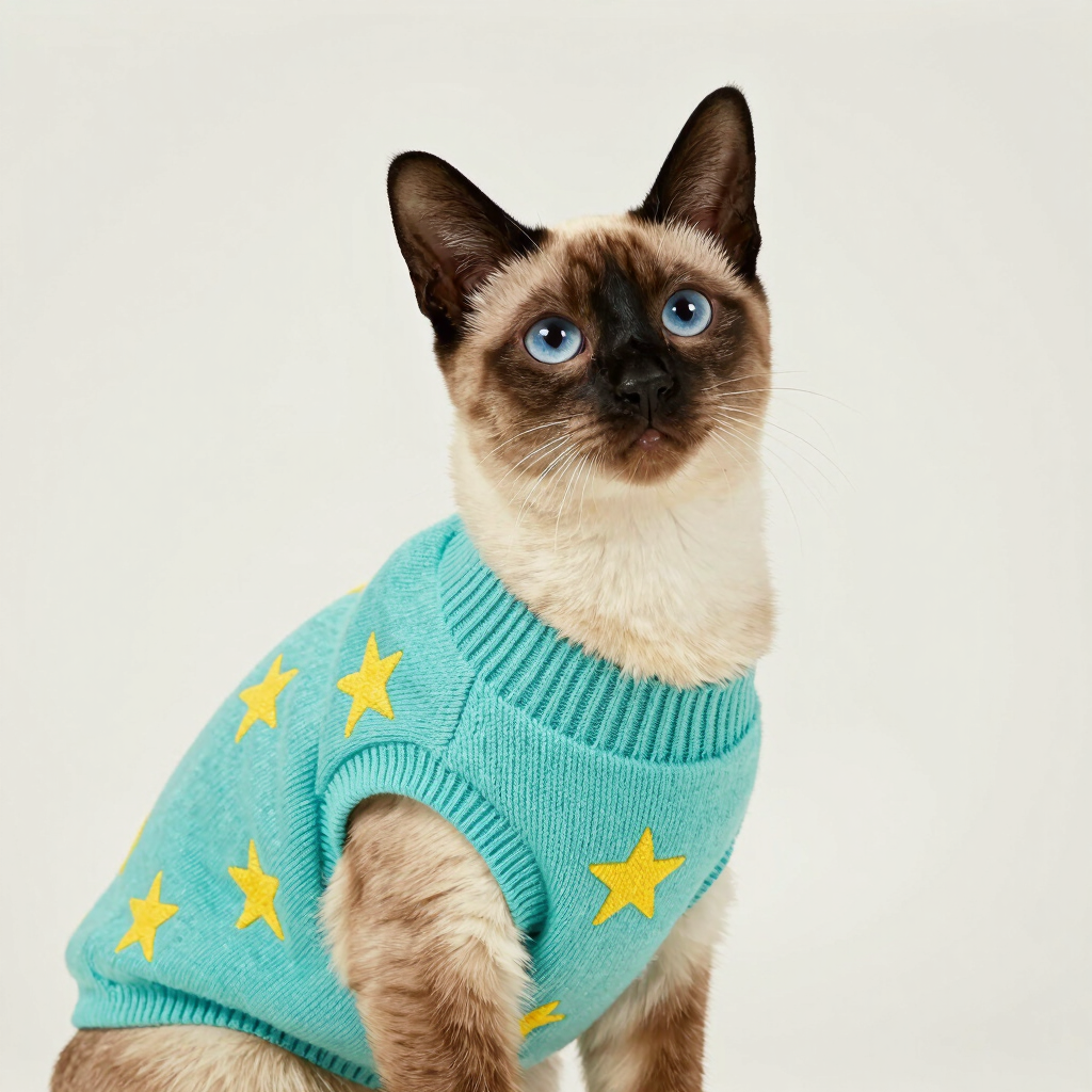 Suéter de Punto Gatito Estelar