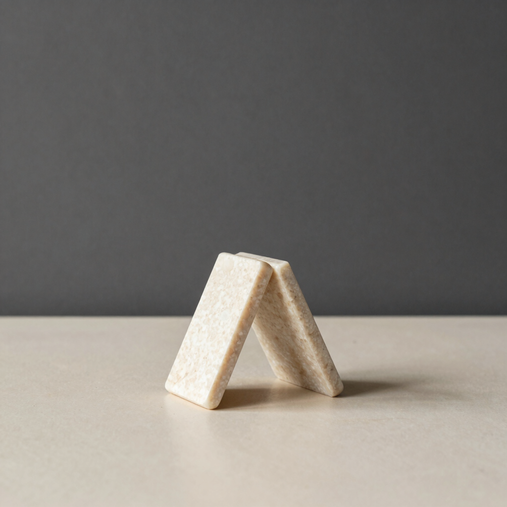 Sculptural Travertine Stone Bookends