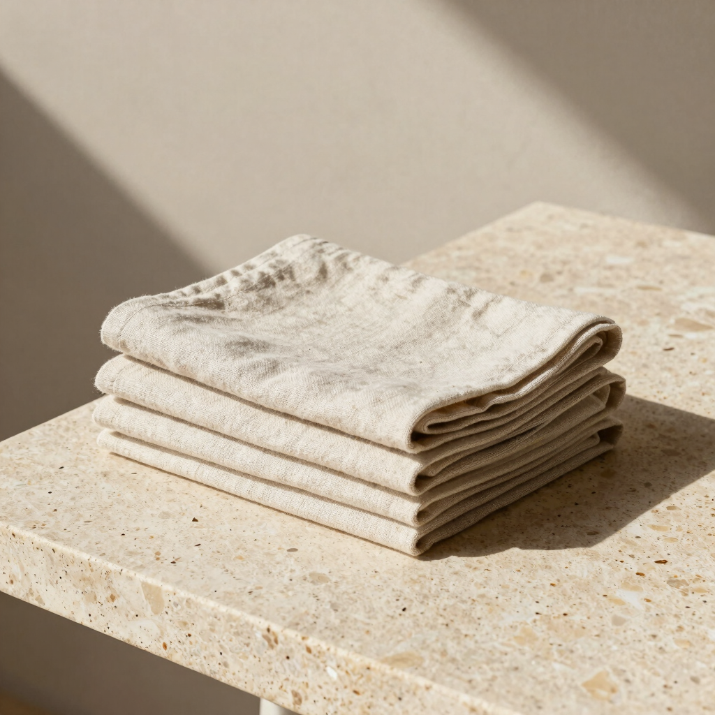 Raw Linen Napkins Set