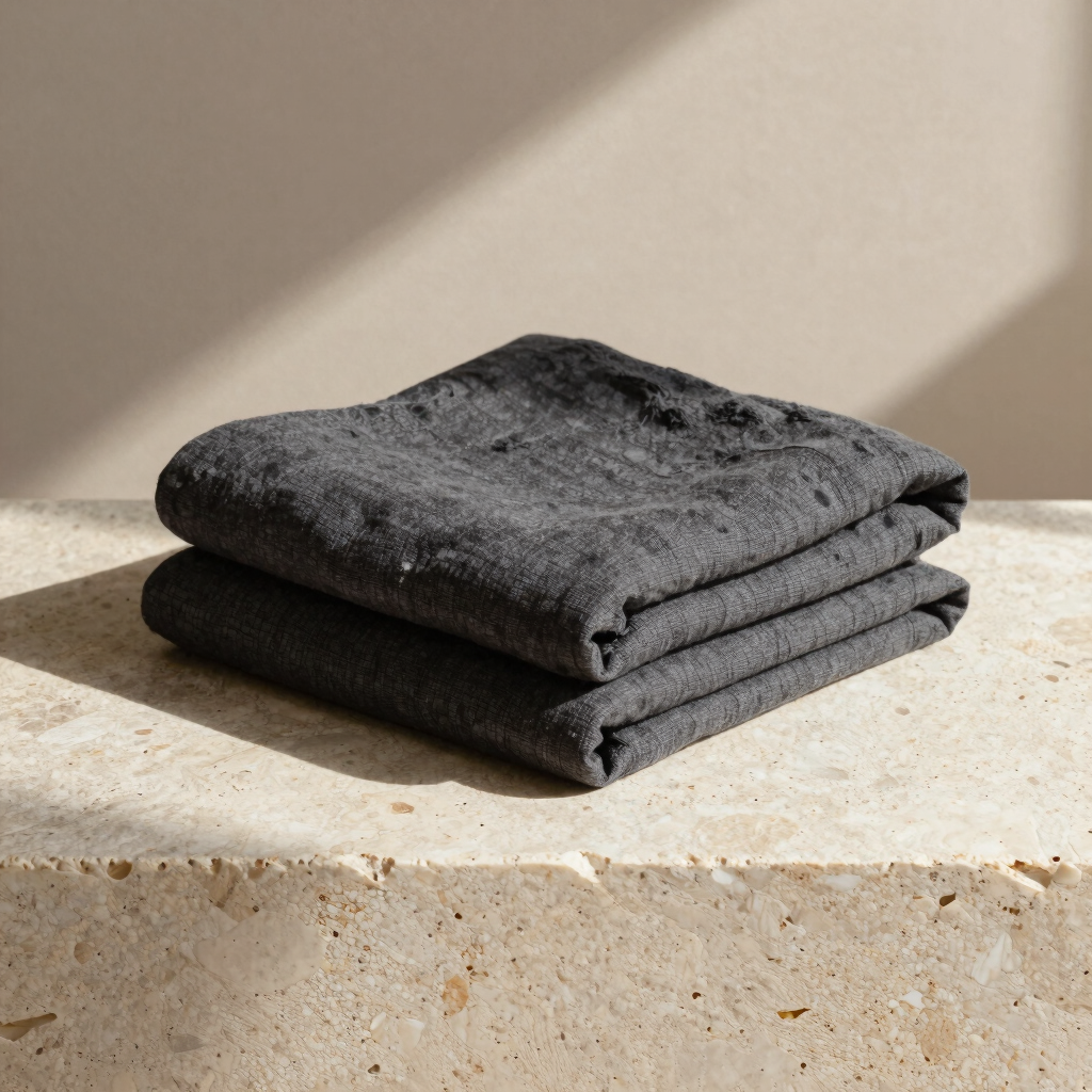 Charcoal Belgian Linen Throw