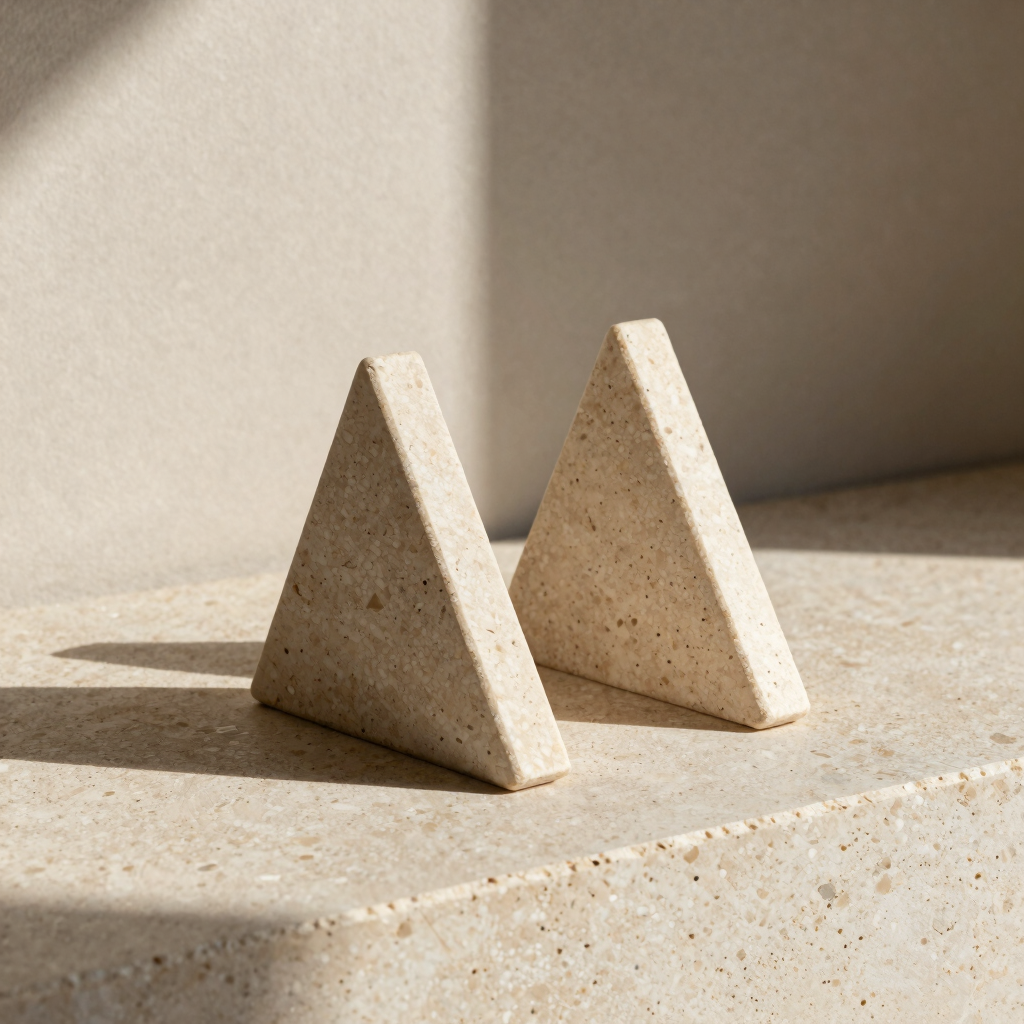 Travertine Wedge Bookends