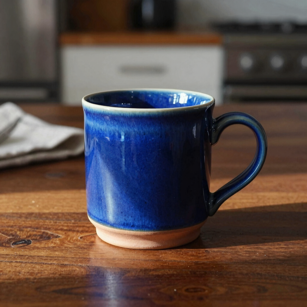 Morning Glory Cobalt Mug