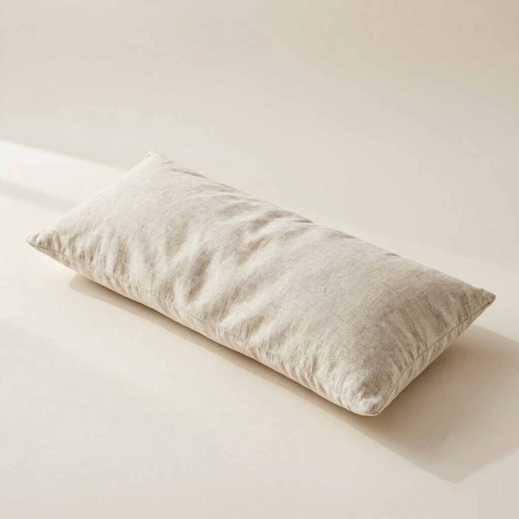 Raw Linen lumbar Pillow Cover