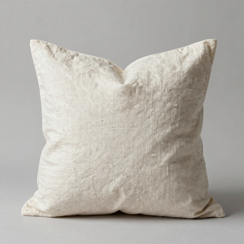 Raw Linen Bone Pillow Cover