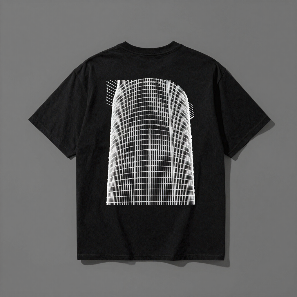 Grid Blueprint Oversized Tee