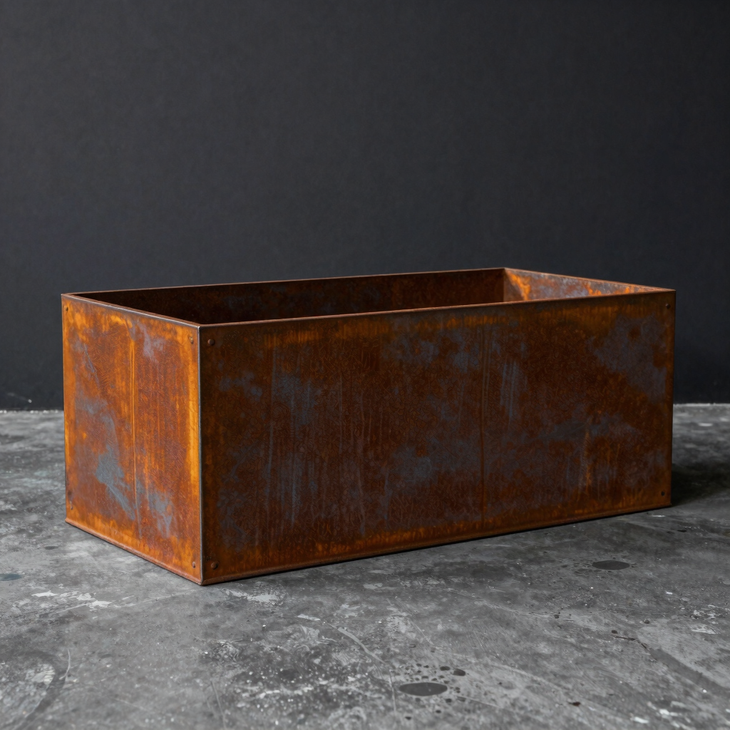 Macetero Industrial de Acero Corten
