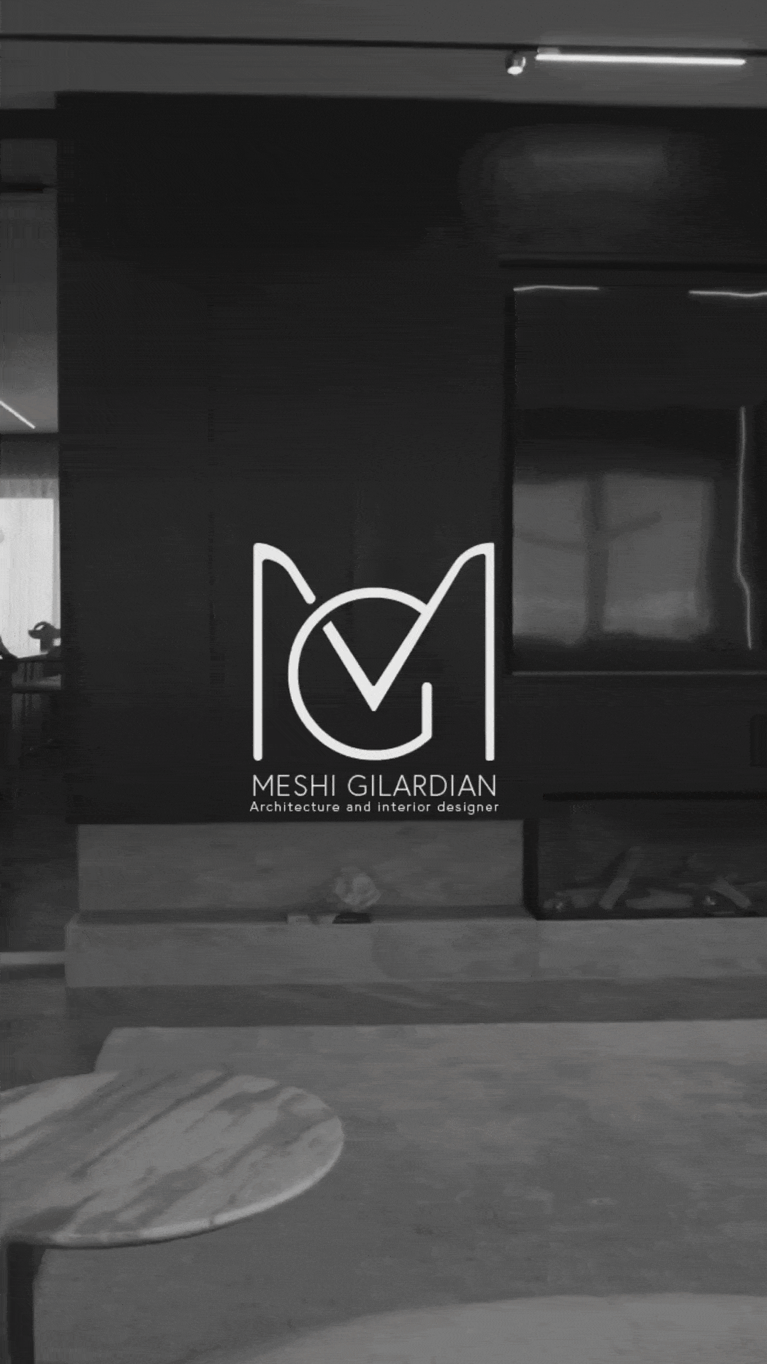 an abstract photo of a curved building with a blue sky in the background