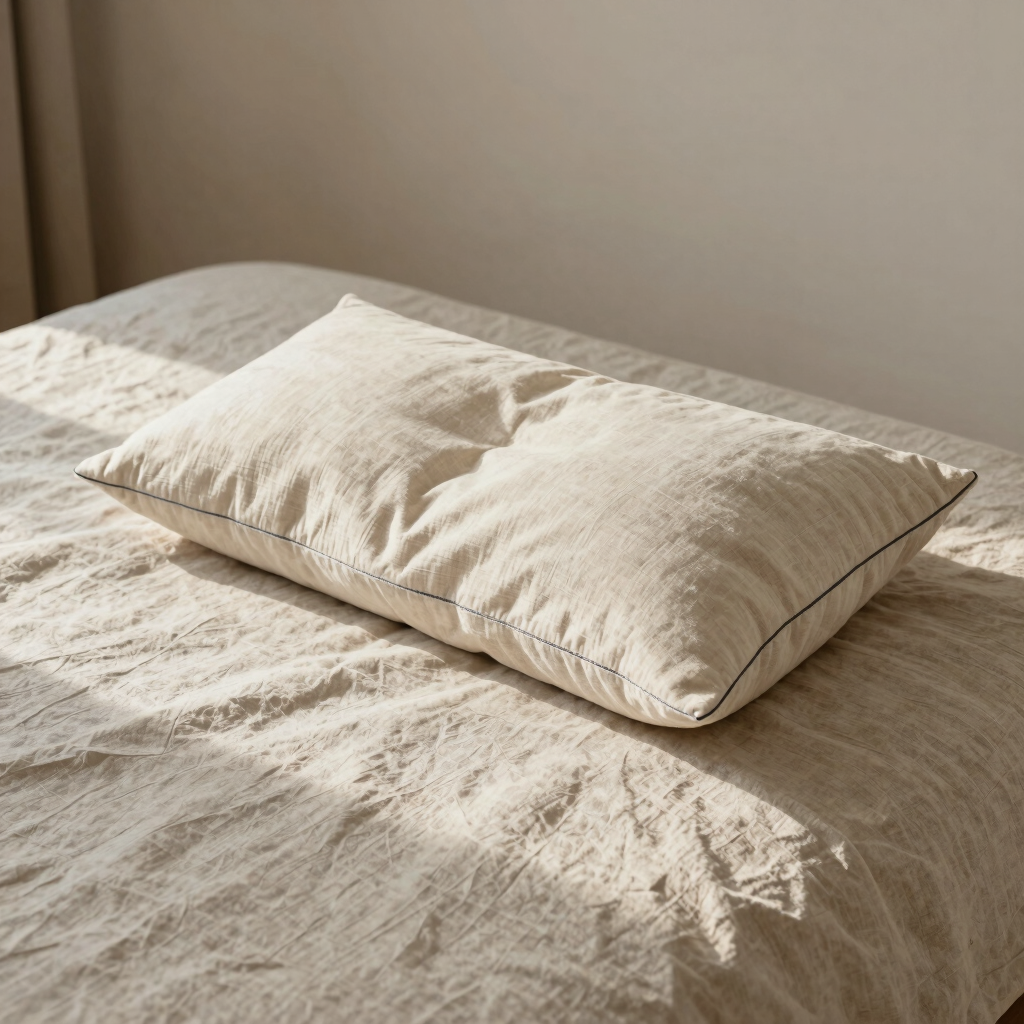 Raw Flax Hand-Stitched Pillow
