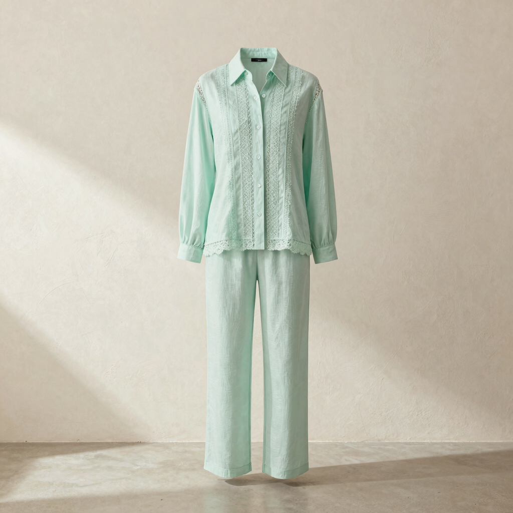 Bahar Mint Green Jacquard