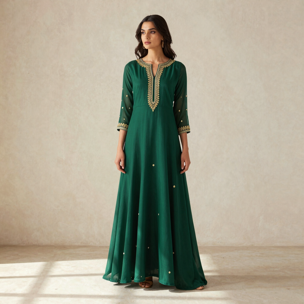 Zari Jade Festive Cotton Net