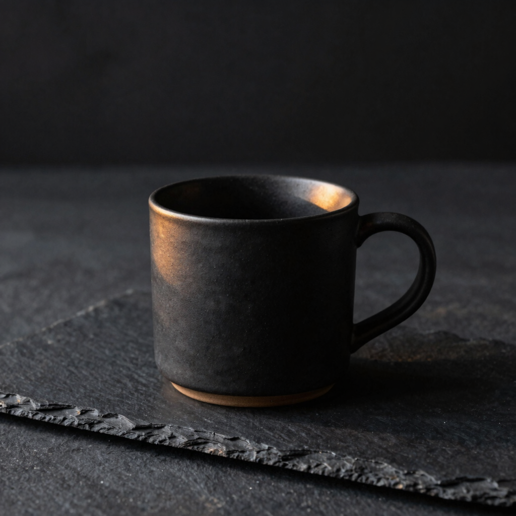 Handmade Obsidian Ceramic Mug