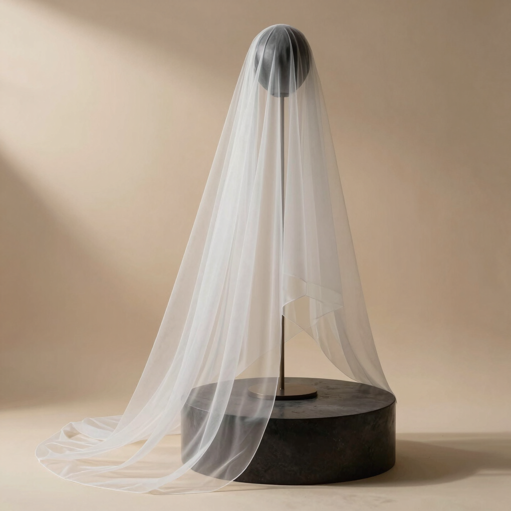 Ethereal Cathedral Length Silk Veil