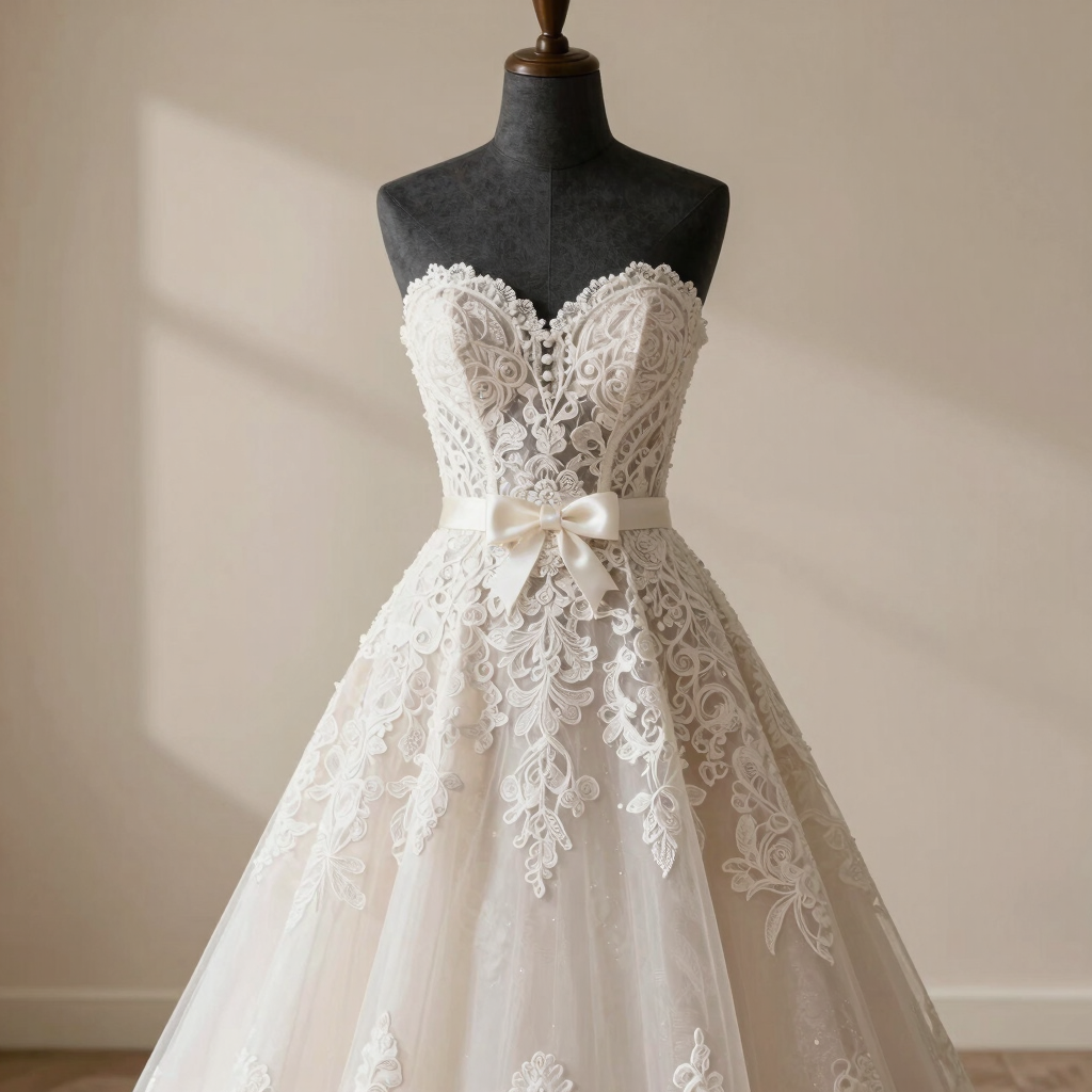 The Vivienne Lace A-Line Gown