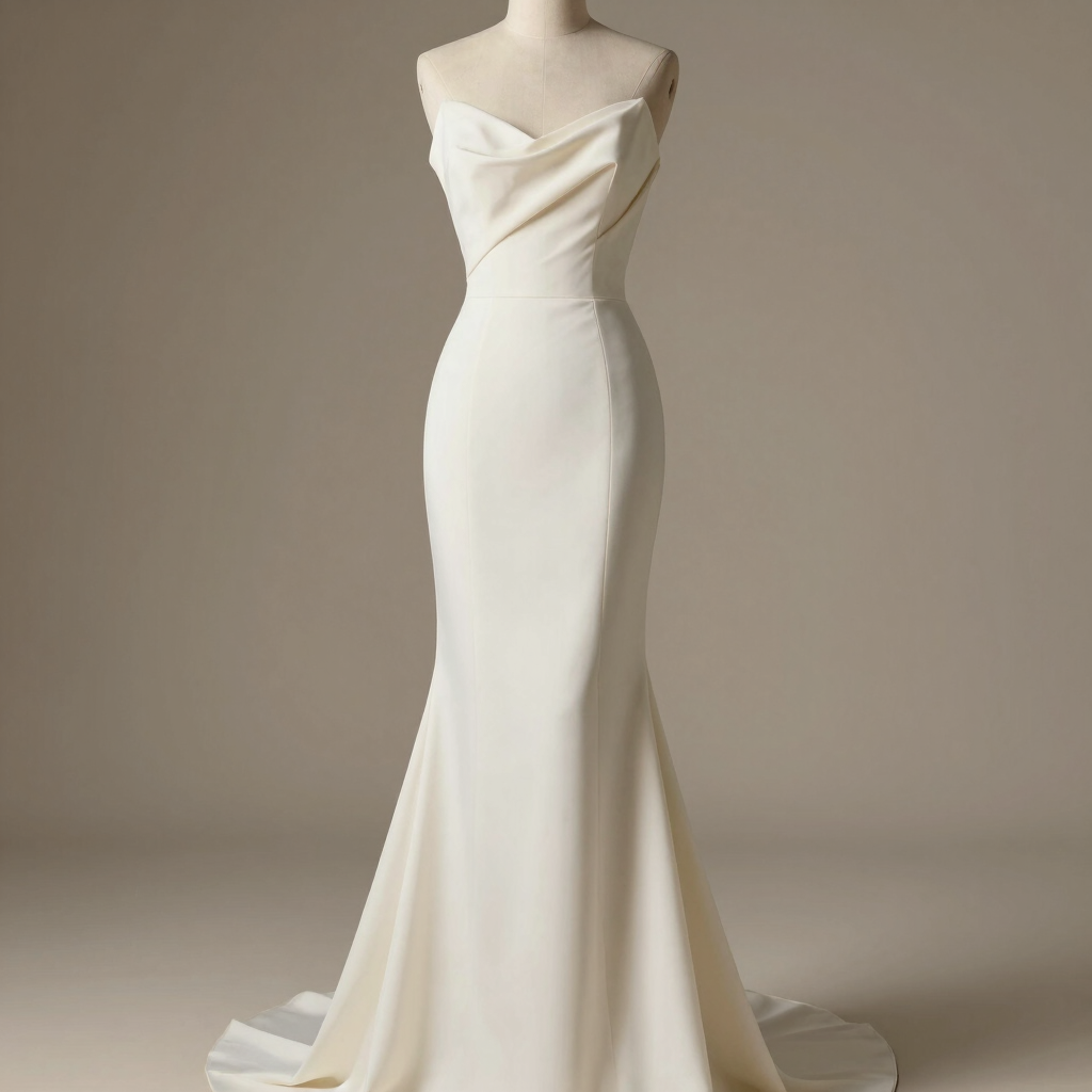 Seraphina Off-Shoulder Crepe Mermaid Gown