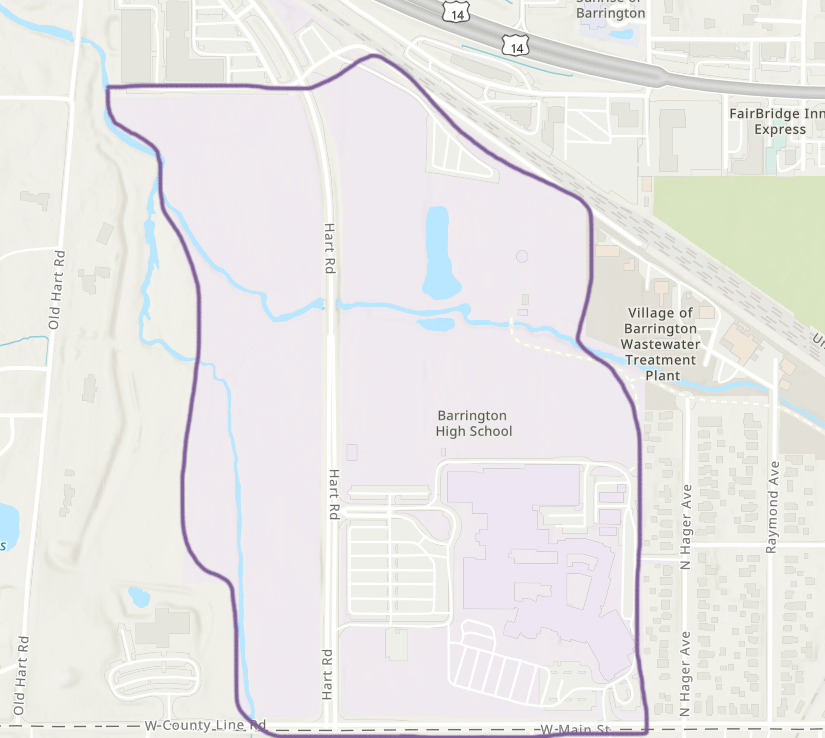 Map of CUSD 220 Property around BHS