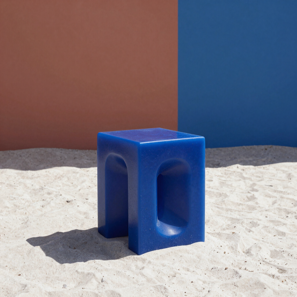 Block Stackable Stool in Cobalt