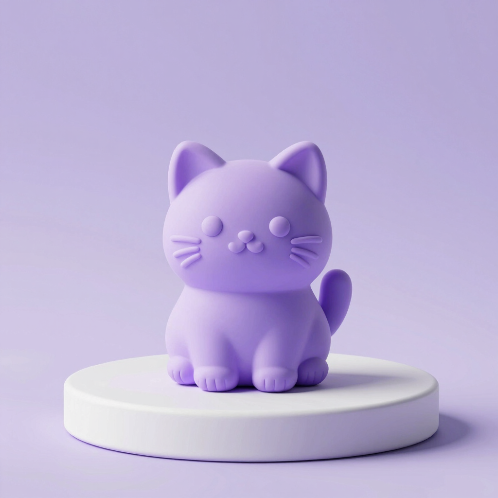 Sweet Lavender Kitten Squishy
