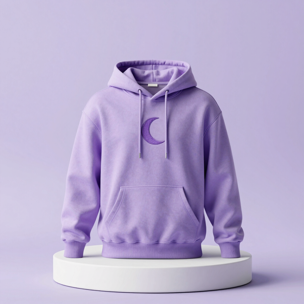 Cosmic Lilac Embroidered Hoodie