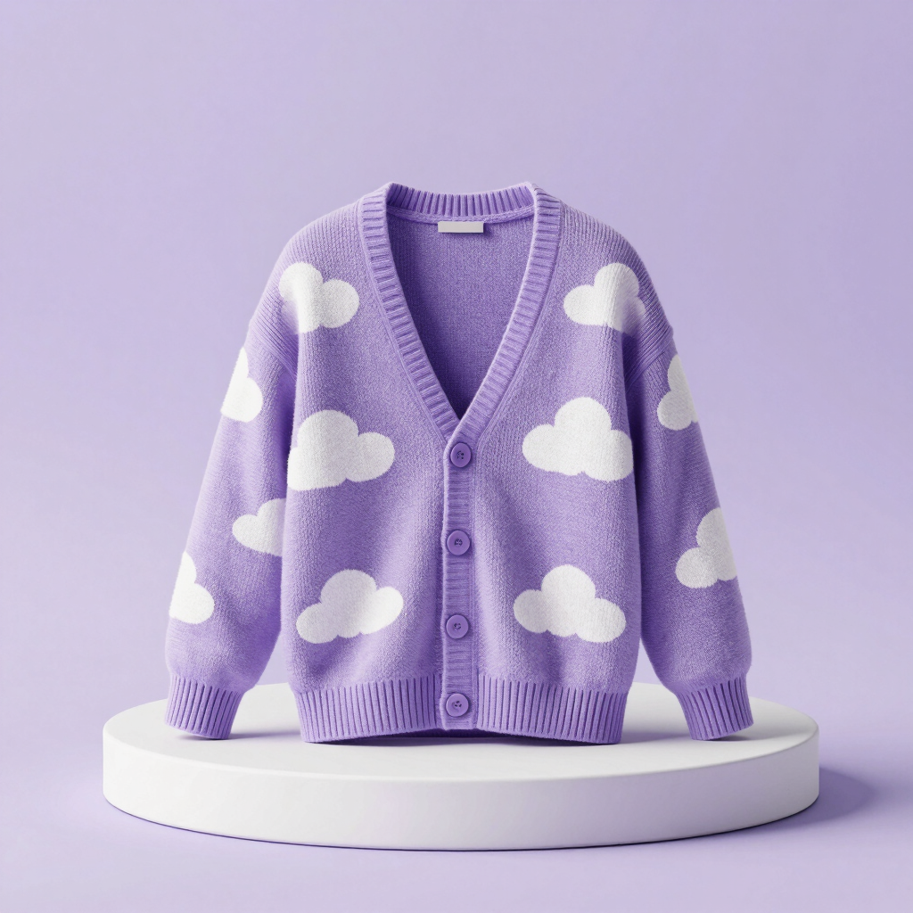 Dreamy Clouds Lavender Knit Cardigan