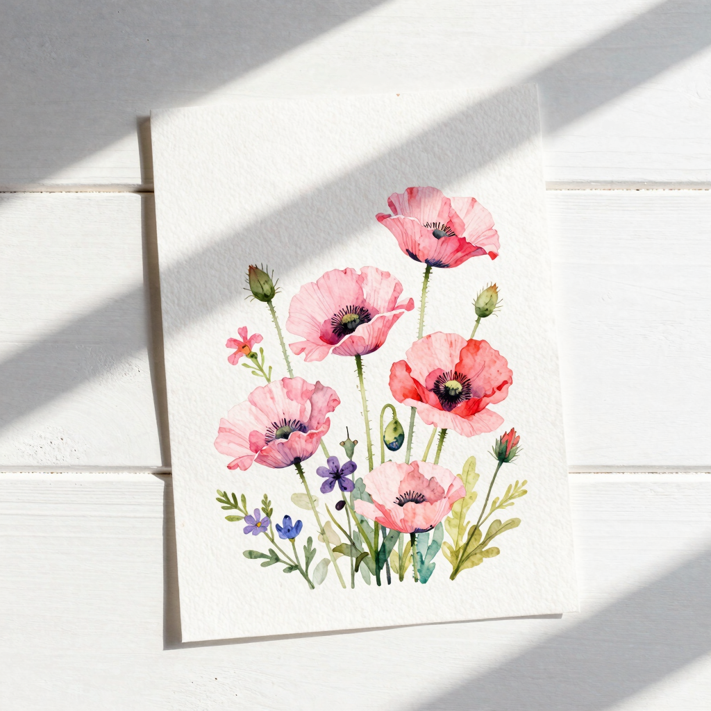 Wildflower Meadow Original Watercolor