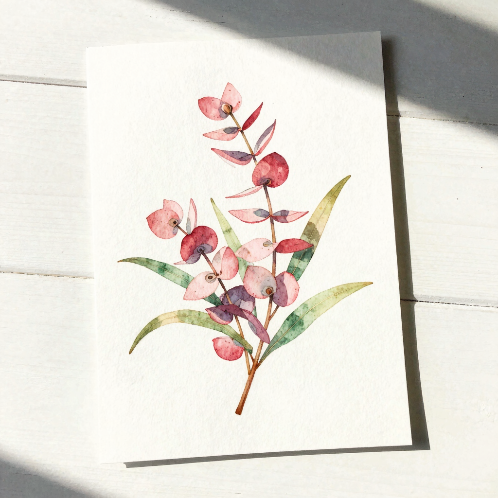 Blushing Eucalyptus Original Painting