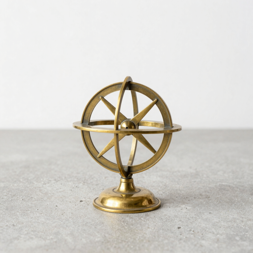 Vintage Brass Desk Astrolabe