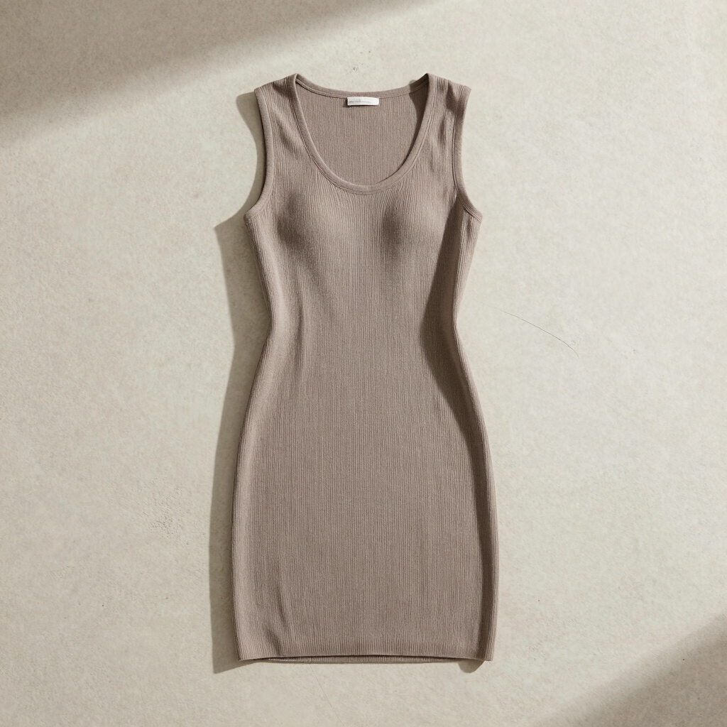 Rib-Knit Midi Dress