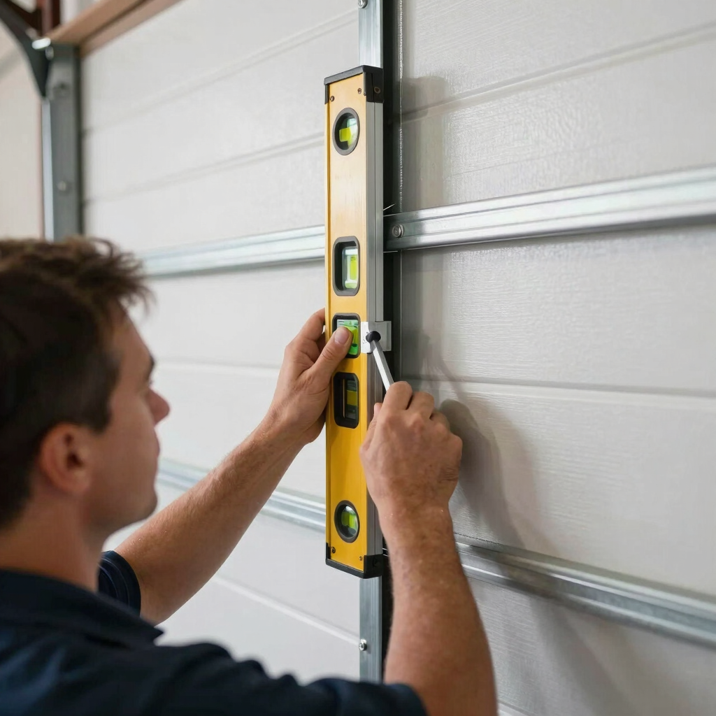 Garage Door Track Realignment